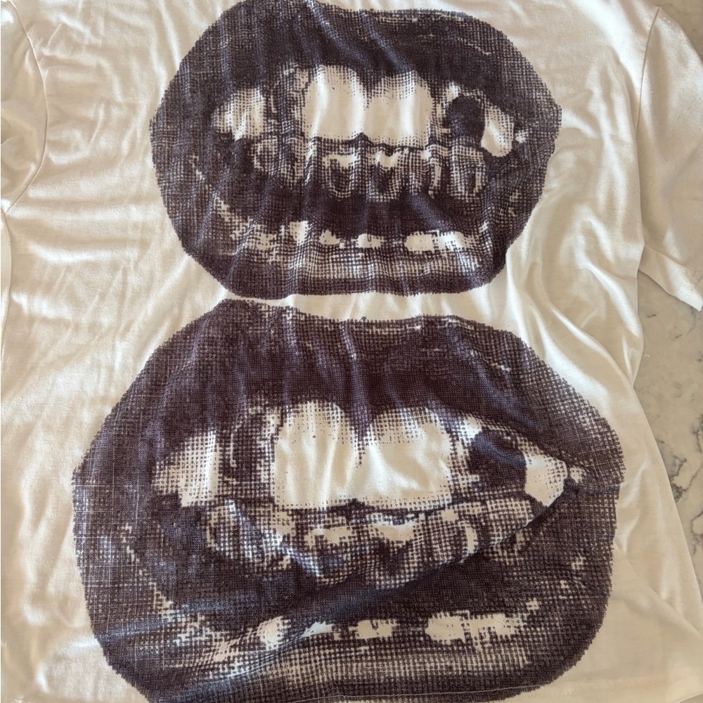 Graphic Tee with Lip Print